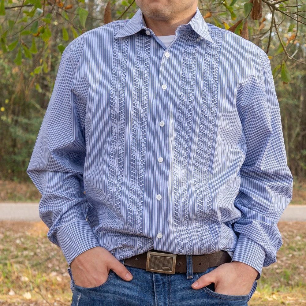 Thomas Pink "Blue Collection" Pleated Shirt